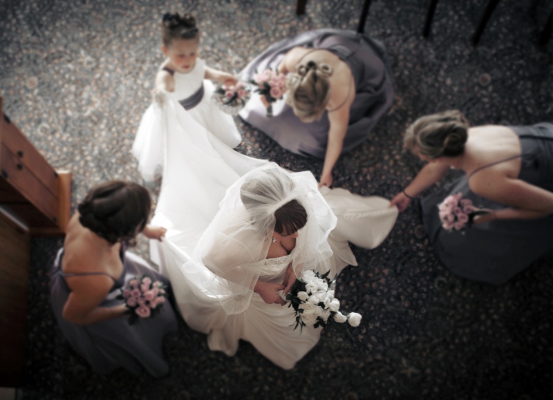 Capturing the girls morning preparations.