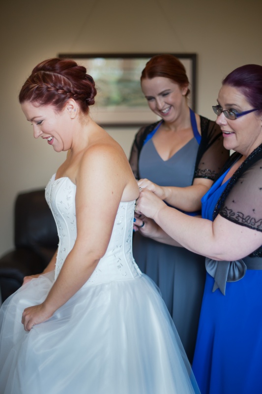 Capturing the girls morning preparations.