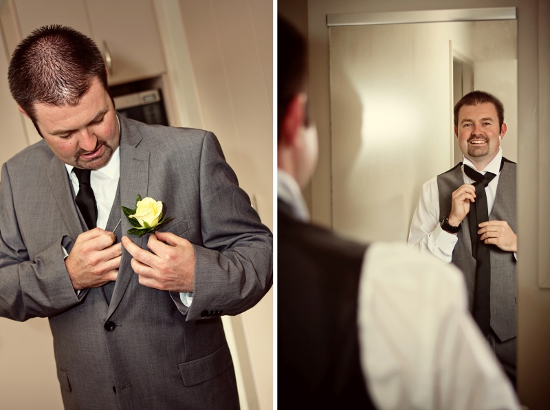 Nicole & Justin's Wedding Day. The guys getting ready