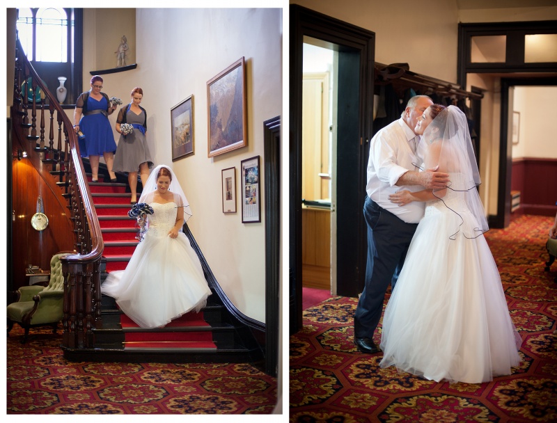 Nicola & Richards Wedding day at The Dunedin Club, Dunedin, NZ. The bride is ready.