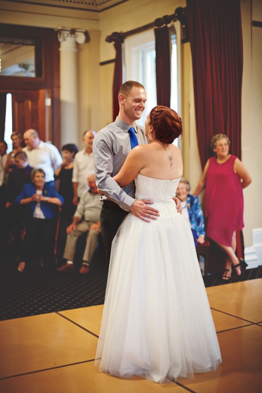 Nicola & Richards Wedding day at The Dunedin Club, Dunedin, NZ. 1st dance