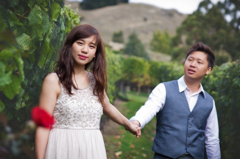 Shirleen & Hedi's engagement shoot, Stoneridge Estate, Lake Hayes, NZ