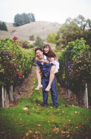 Shirleen & Hedi's engagement shoot, Stoneridge Estate, Lake Hayes, NZ