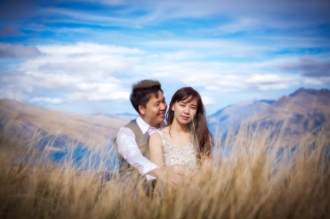 Shirleen & Hedi's engagement shoot, DeerPark Heights, Queenstown, NZ.