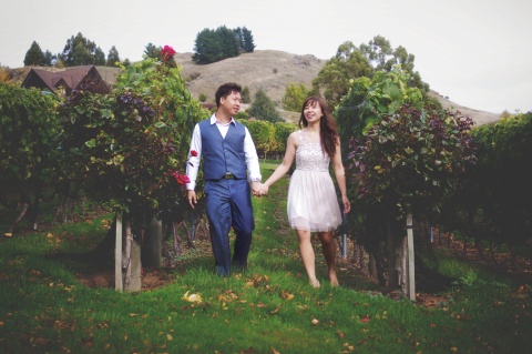 Shirleen & Hedi's engagement shoot, Stoneridge Estate, Lake Hayes, NZ