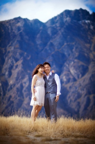 Shirleen & Hedi's engagement shoot, DeerPark Heights, Queenstown, NZ.