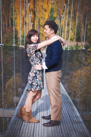 Shirleen & Hedi's engagement shoot, Swing bridge Arrow Junction, Central Otago, NZ