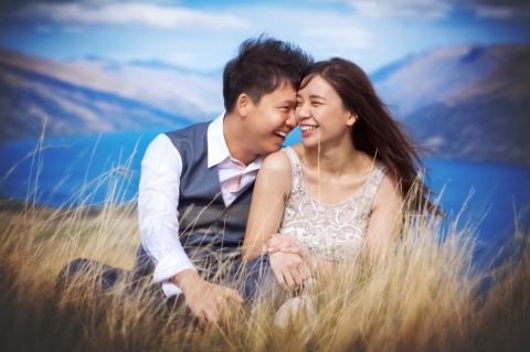 Shirleen & Hedi's engagement shoot, DeerPark Heights, Queenstown, NZ.